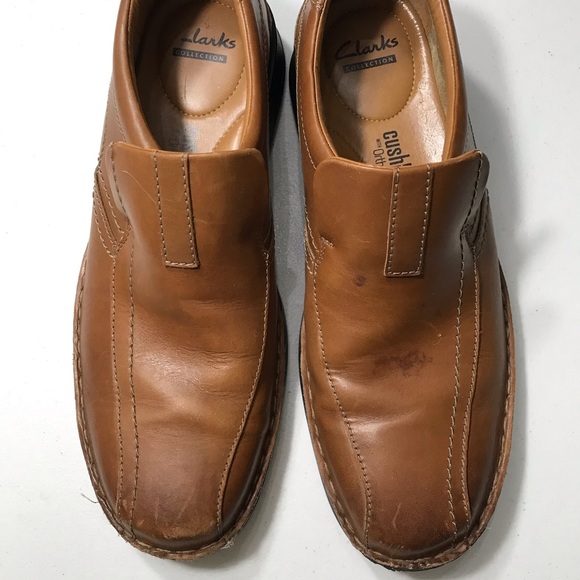 Clarks  Collection Men's Tan Leather Slip-On Loafers Size 10M SB-07 - Picture 2 of 12